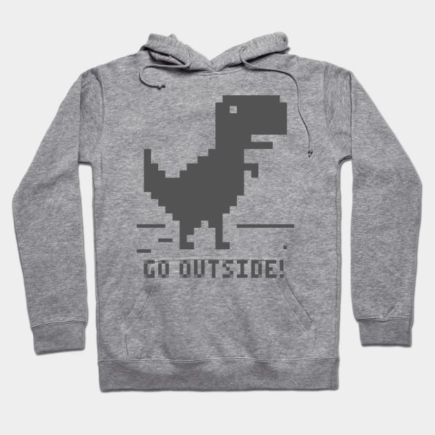 Offline Dino - grey Hoodie by HtCRU